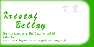 kristof bellay business card
