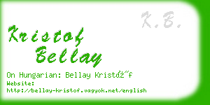 kristof bellay business card